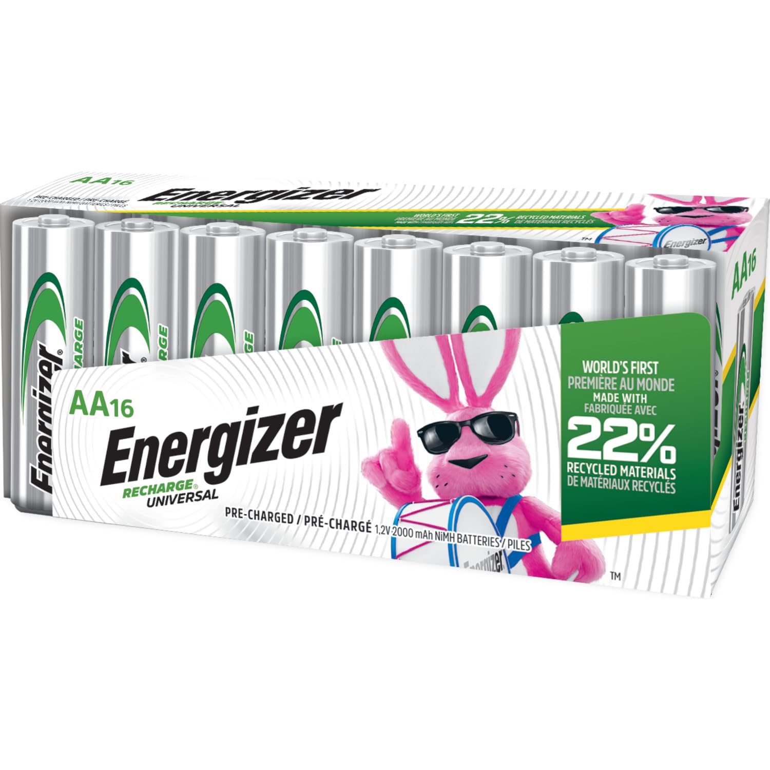 Energizer Recharge Universal Rechargeable Batteries


