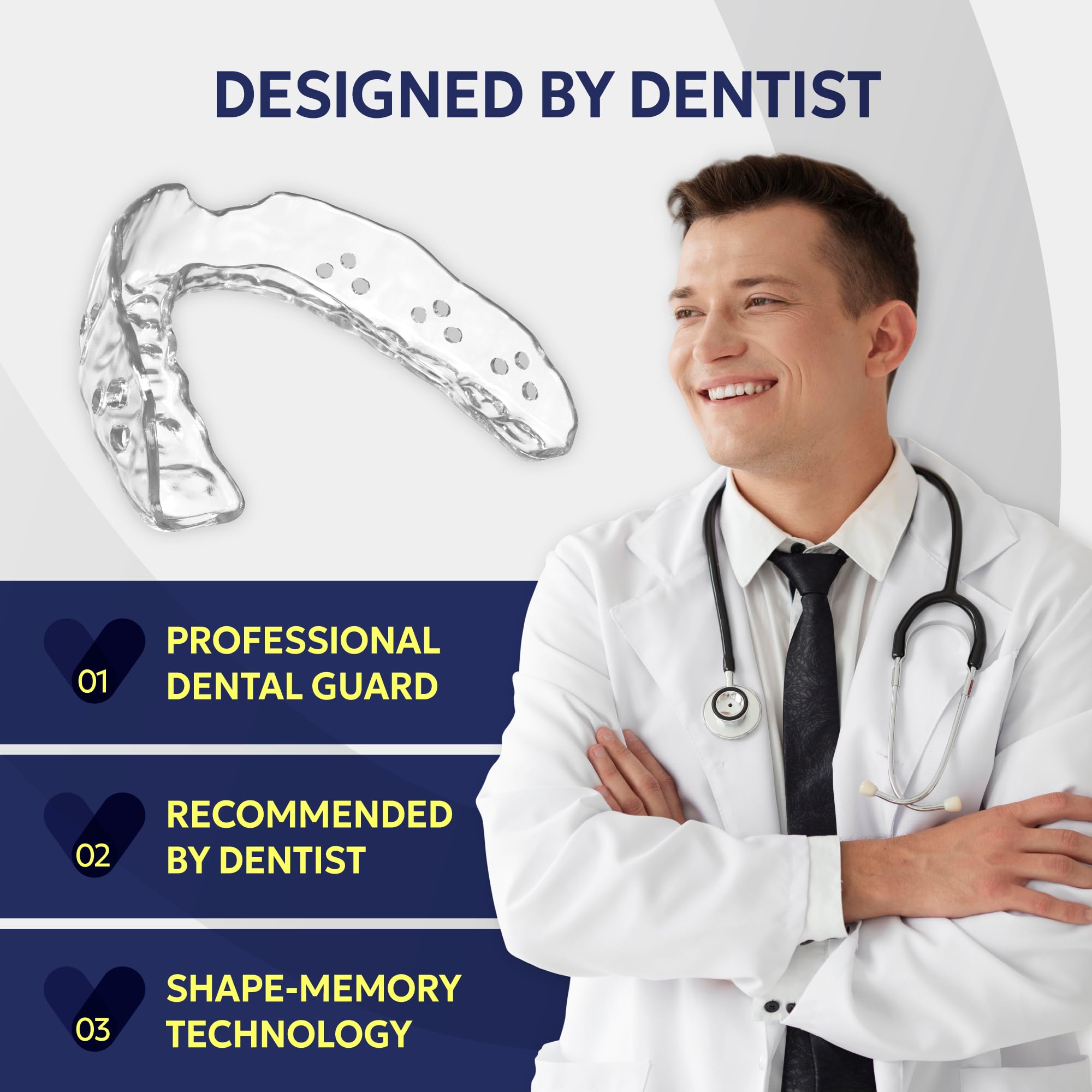 GOYO Mouth Guard for Teeth Grinding | Moldable Night Guard


