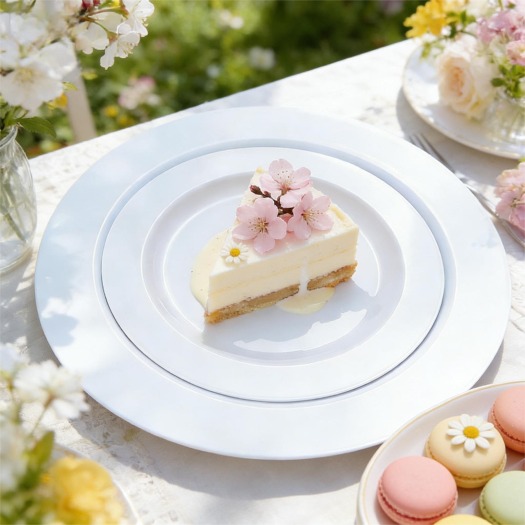 FLOWERCAT Disposable Plates - Heavy Duty Party Plates

