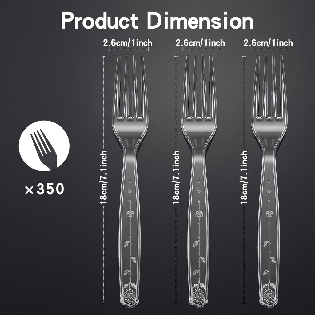 Clear Plastic Forks Extra Heavy Duty | BPA-Free Cutlery


