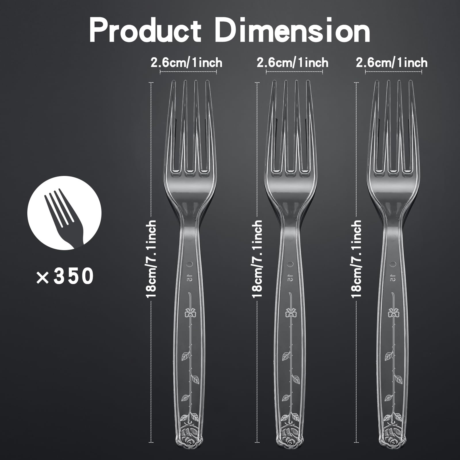 Clear Plastic Forks Extra Heavy Duty | BPA-Free Cutlery

