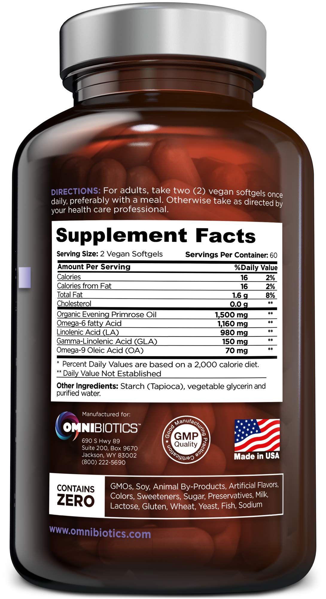 OmniBiotics Evening Primrose Oil for Women - Hormone Balance

