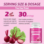 Beet Root Capsules - Organic, Vegan & Non-GMO

