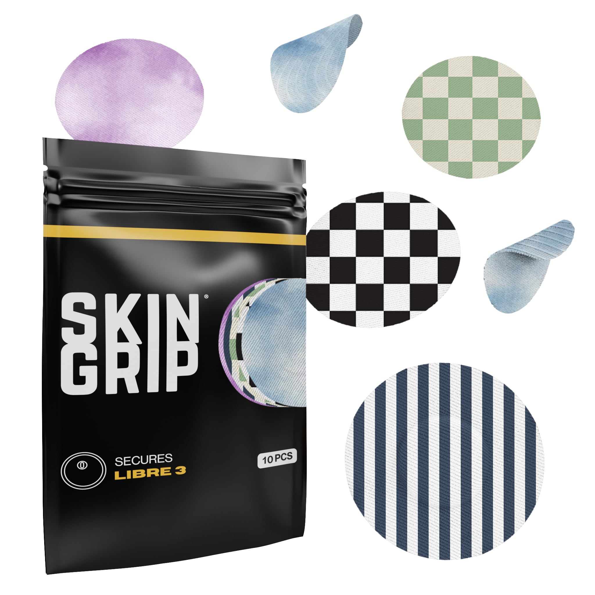 Skin Grip CGM Sensor Covers - Waterproof Adhesive Patches