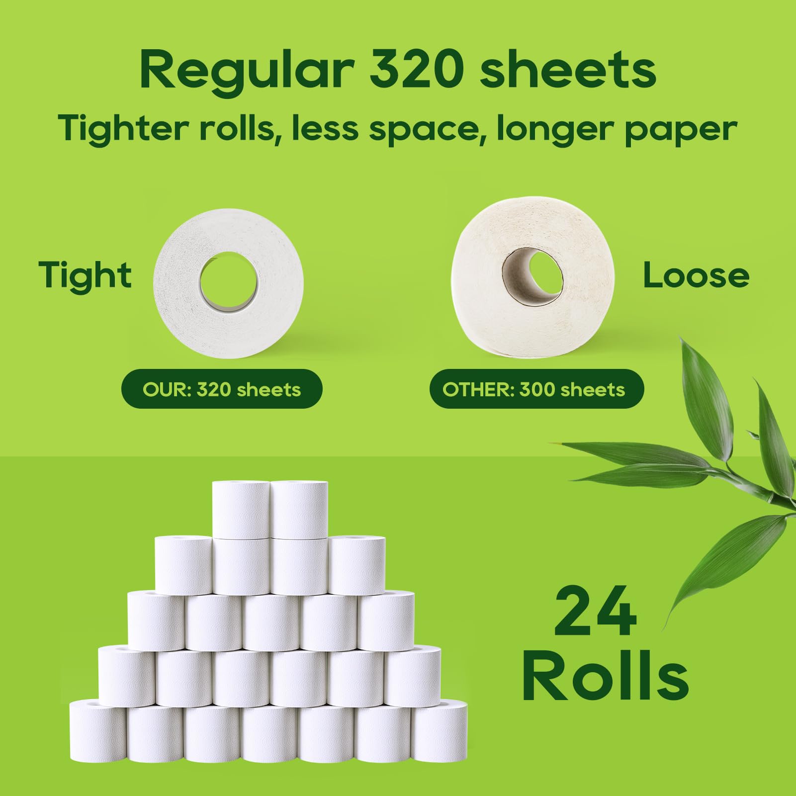 ECOLipak Bamboo Toilet Paper Gentle Plant-Based Color-Free

