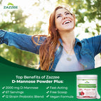Zazzee D-Mannose Powder Plus with Probiotics & Cranberry

