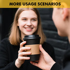 RACETOP Disposable Coffee Cups with Lids and Sleeves

