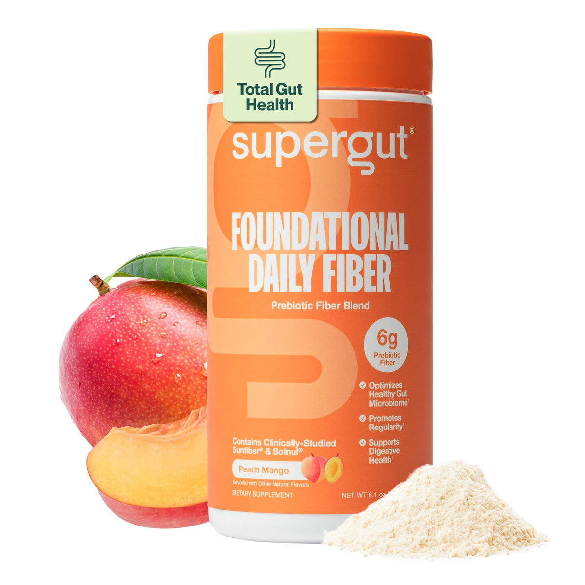 Supergut Foundational Daily Fiber Powder Prebiotic Fiber Blend for Gut Health