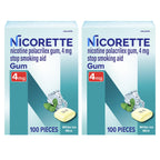 Nicorette 4 mg White Ice Mint Nicotine Gum Stop Smoking Aid

