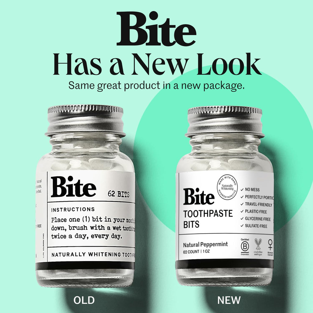 Bite Whitening Toothpaste Tablets - Fluoride-Free Nano HA

