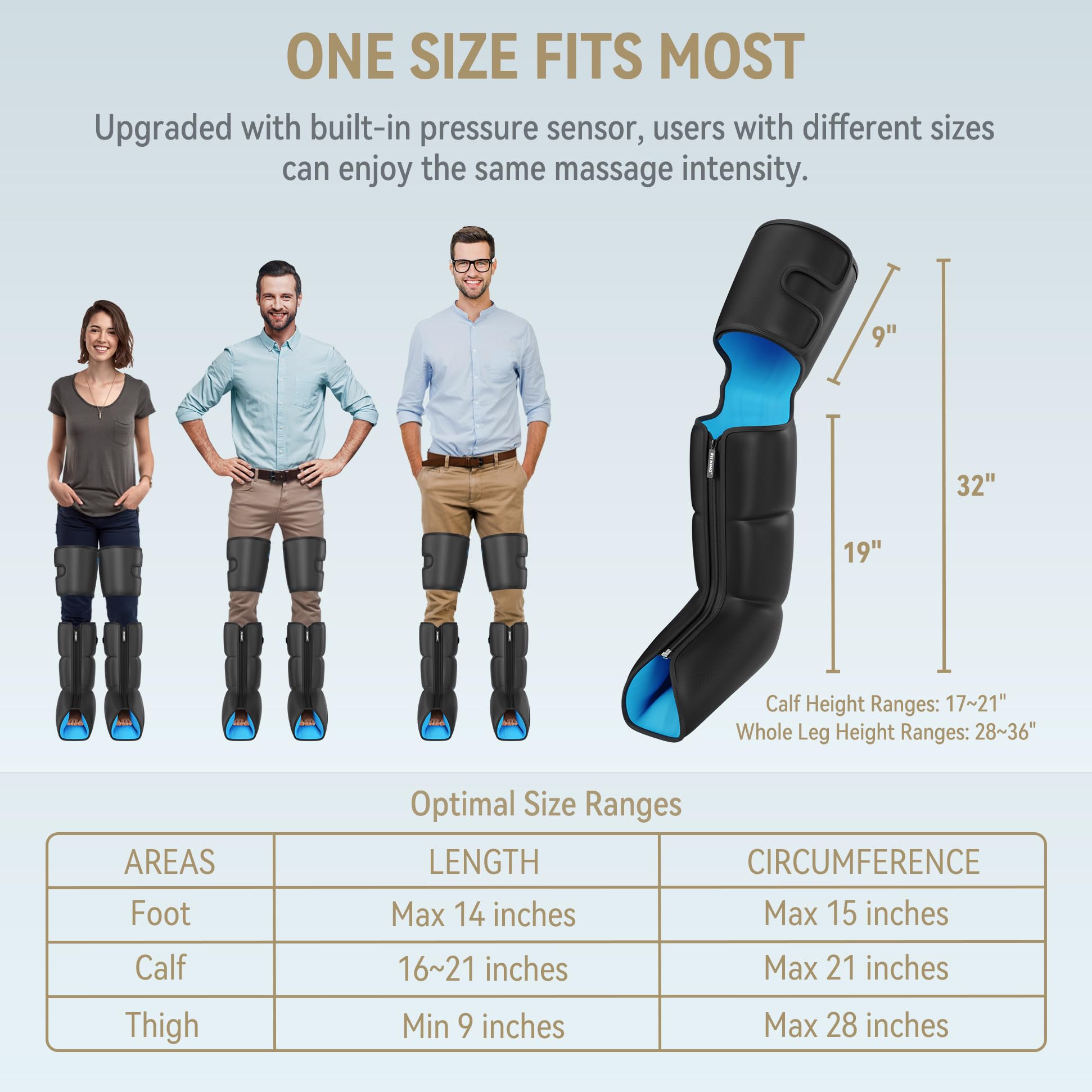 FIT KING Leg Massager with Air Compression LCD Display

