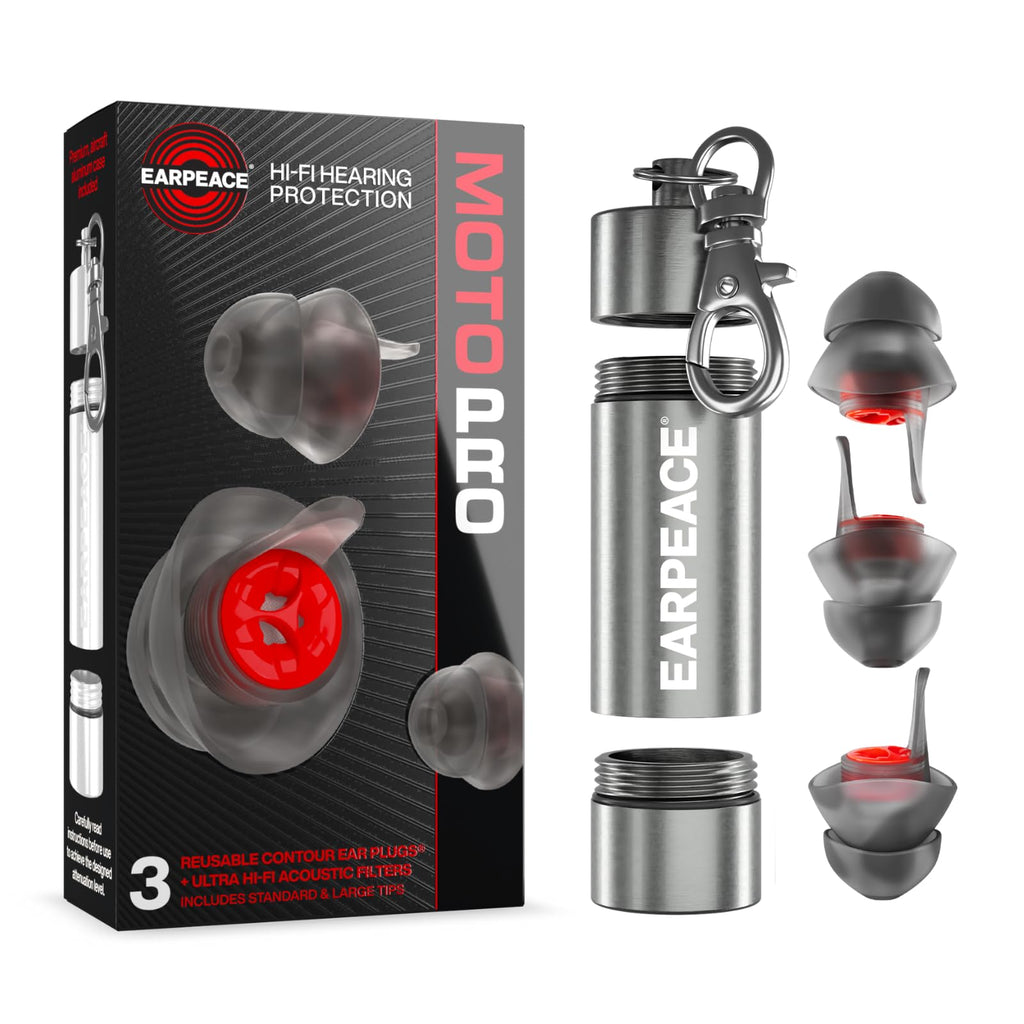 EARPEACE Motorcycle Ear Plugs with High-Fidelity Filter

