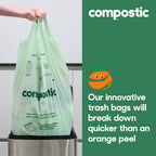 Compostic Compostable Trash Bags Extra Strong Plant-Based

