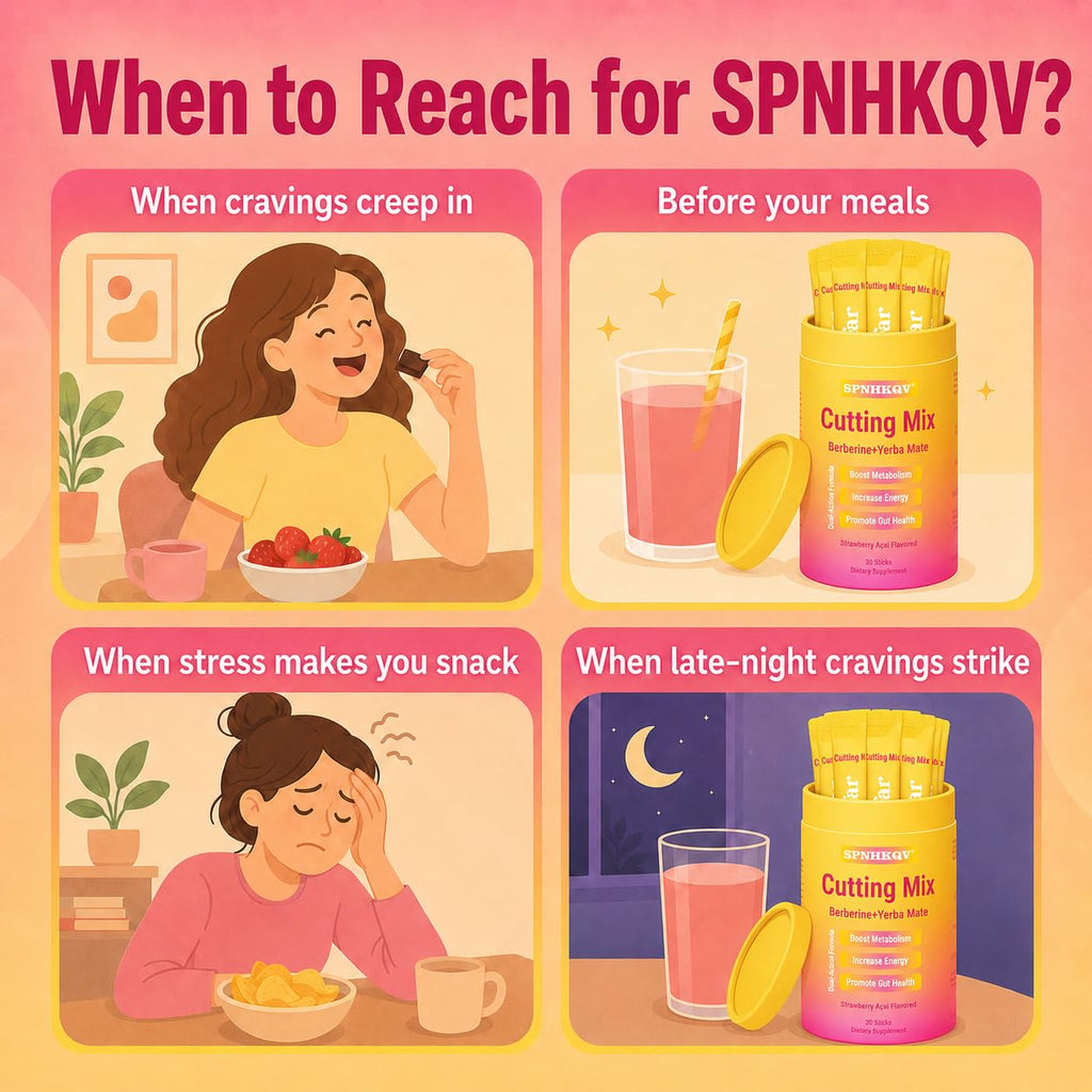 SPNHKQV Berberine Yerba Mate Metabolism Drink Mix

