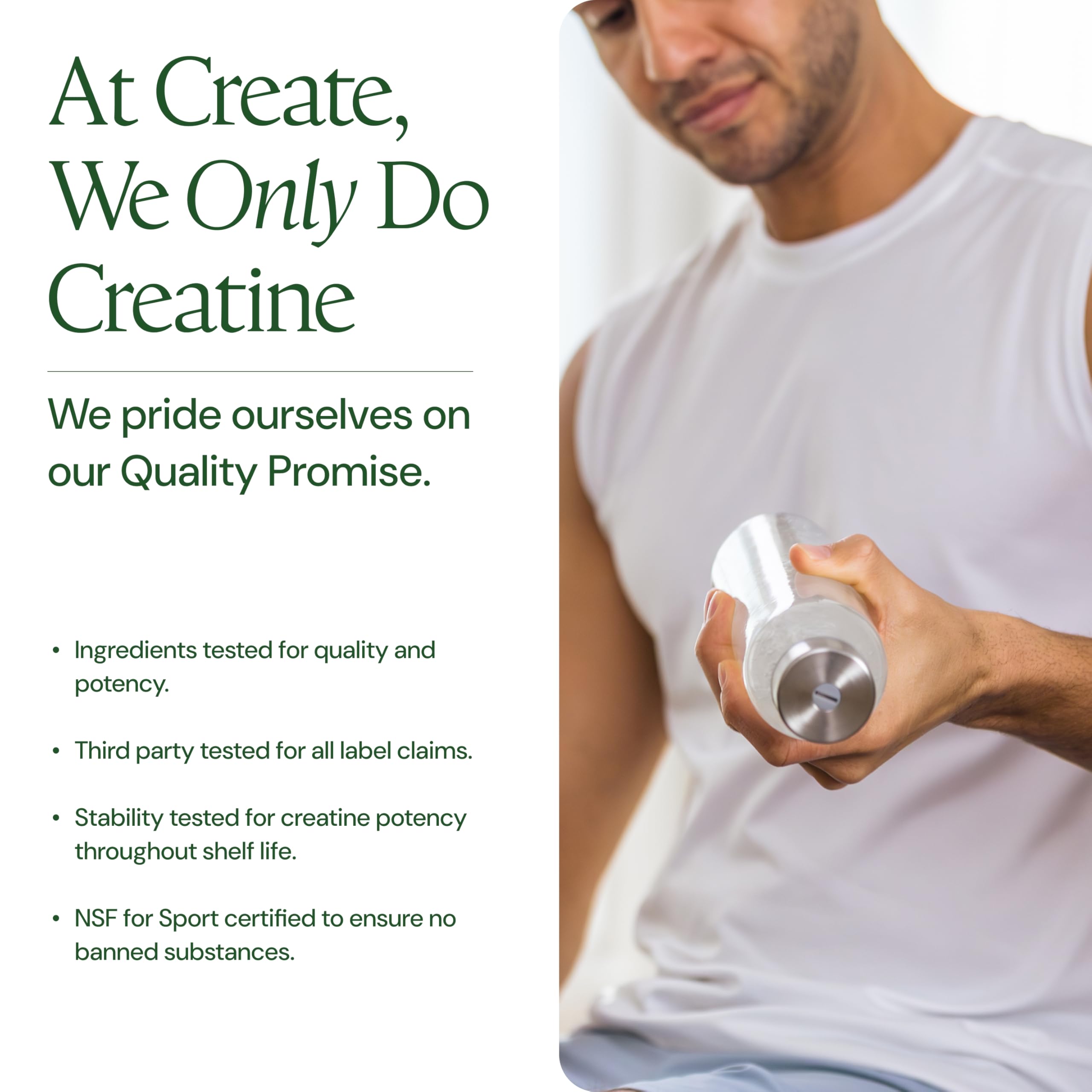 Creatine Monohydrate Powder – Creapure, NSF Certified

