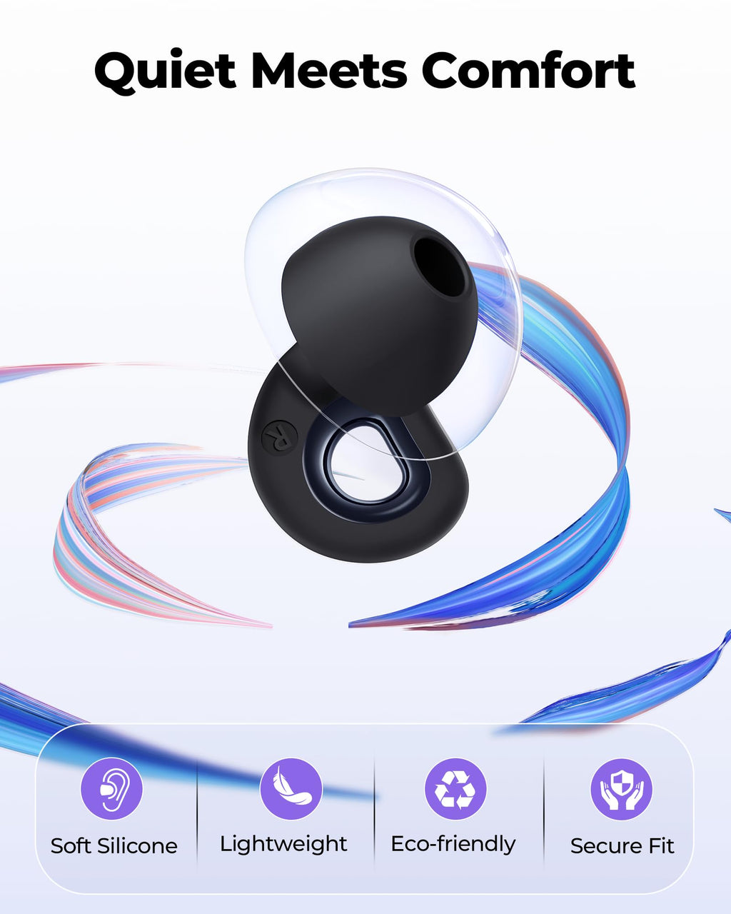 Sleep Ear Plugs – Reusable Silicone for Noise Reduction

