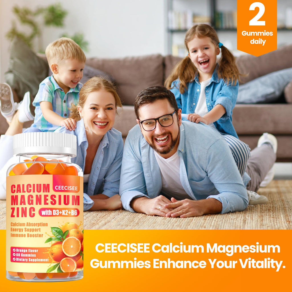 Ceecisee Calcium Magnesium Zinc Gummies with Vitamin D3

