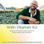 MegaFood Vitamin D3 5000 IU with K2 – Vegetarian Supplement

