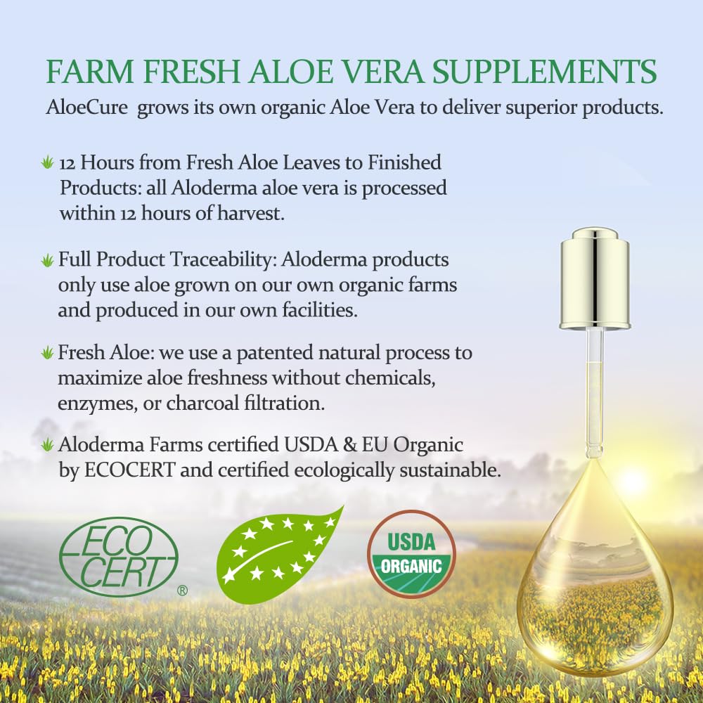 AloeCure Organic Aloe Vera Juice Inner Leaf Gel


