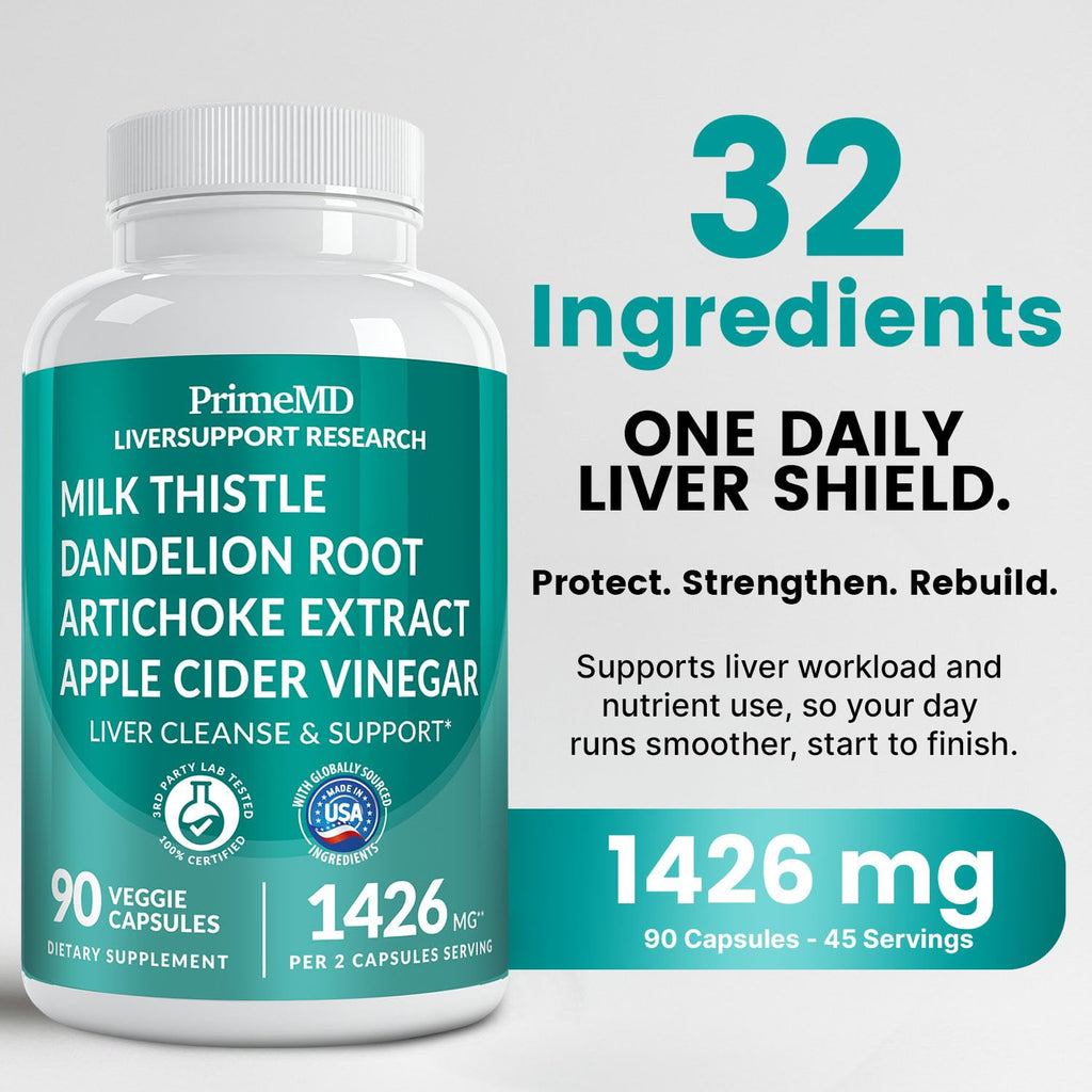 Liver Support Supplement with Milk Thistle – 32-in-1 Formula

