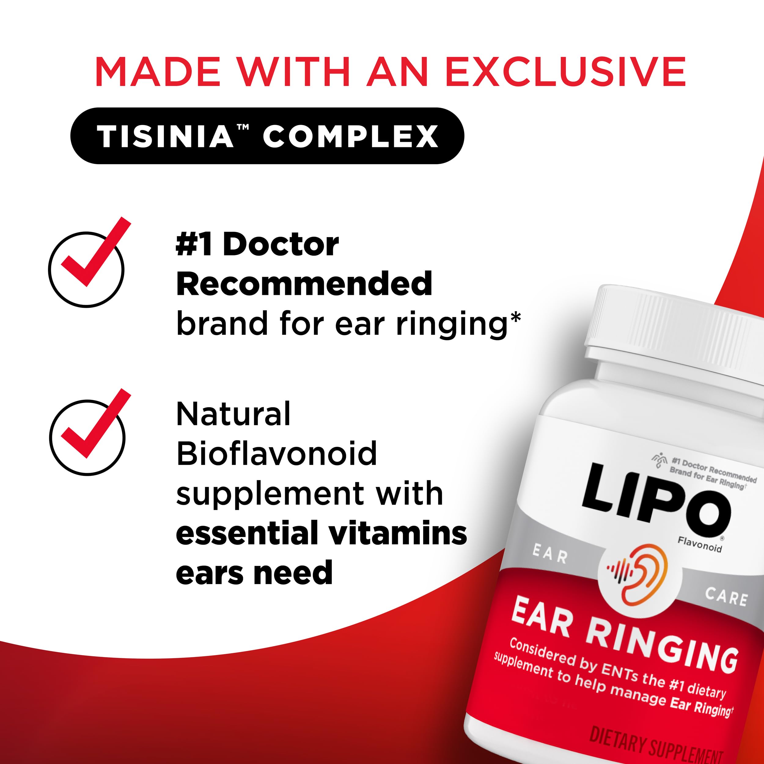 LIPO Ear Ringing Support with Lemon Bioflavonoid Complex

