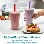 GUSTO Disposable Clear Cups with Flat Lids

