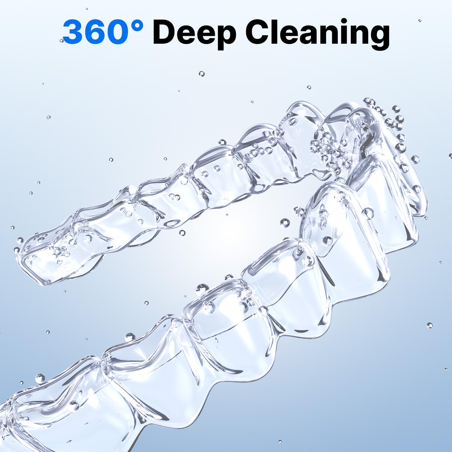 CXRUY Ultrasonic Retainer Cleaner - 45KHz Dental Cleaner

