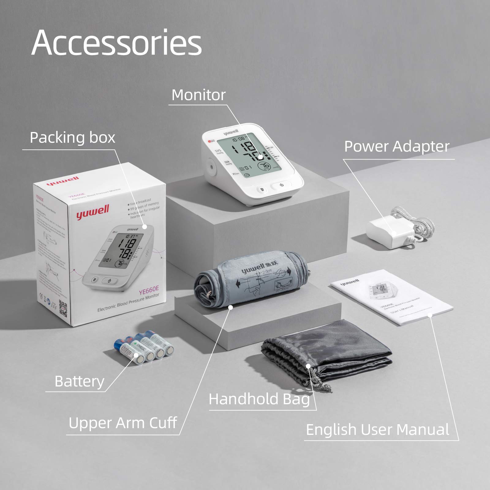 Yuwell Blood Pressure Monitor with Voice Broadcast

