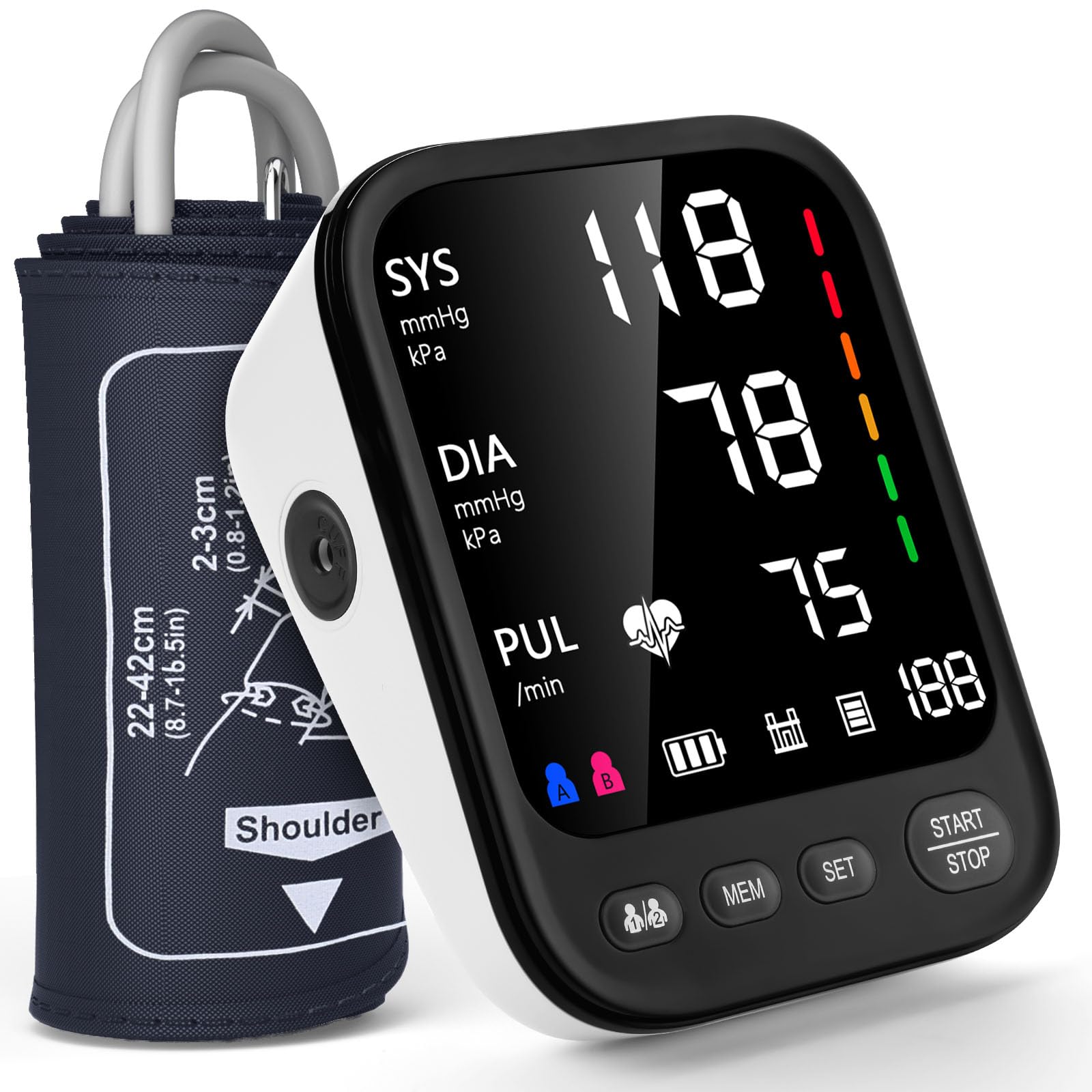 Invaxe Automatic Blood Pressure Monitor with Large Display

