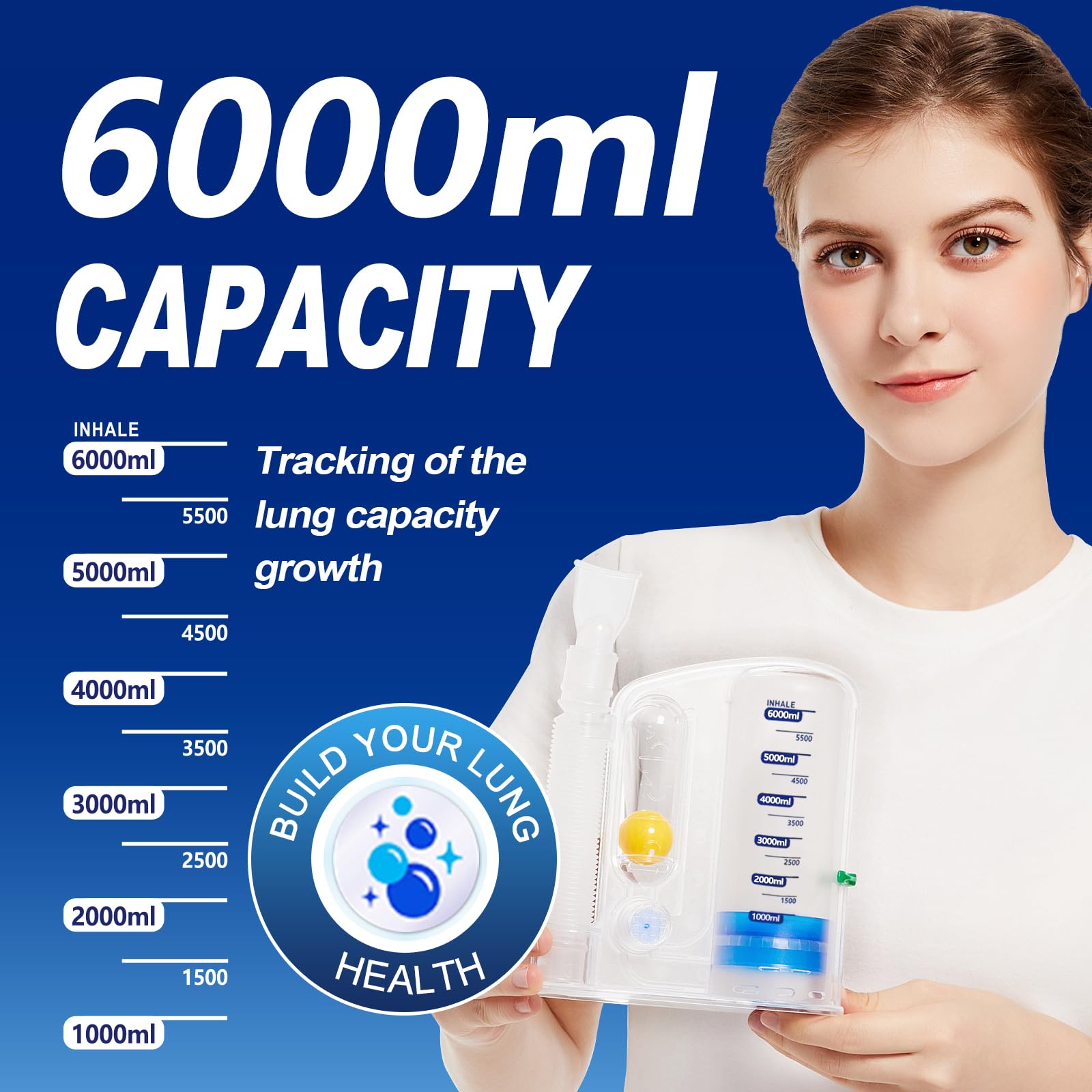 Breathing Exercise Device for Lungs – Deep Breathing Trainer

