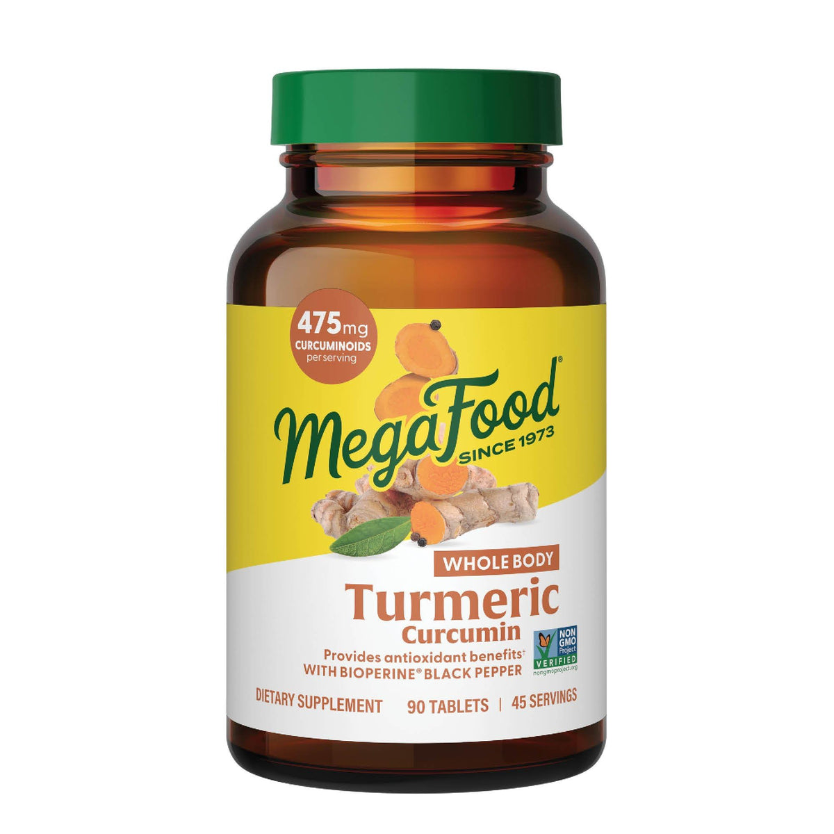 MegaFood Turmeric Curcumin with Black Pepper - Vegan