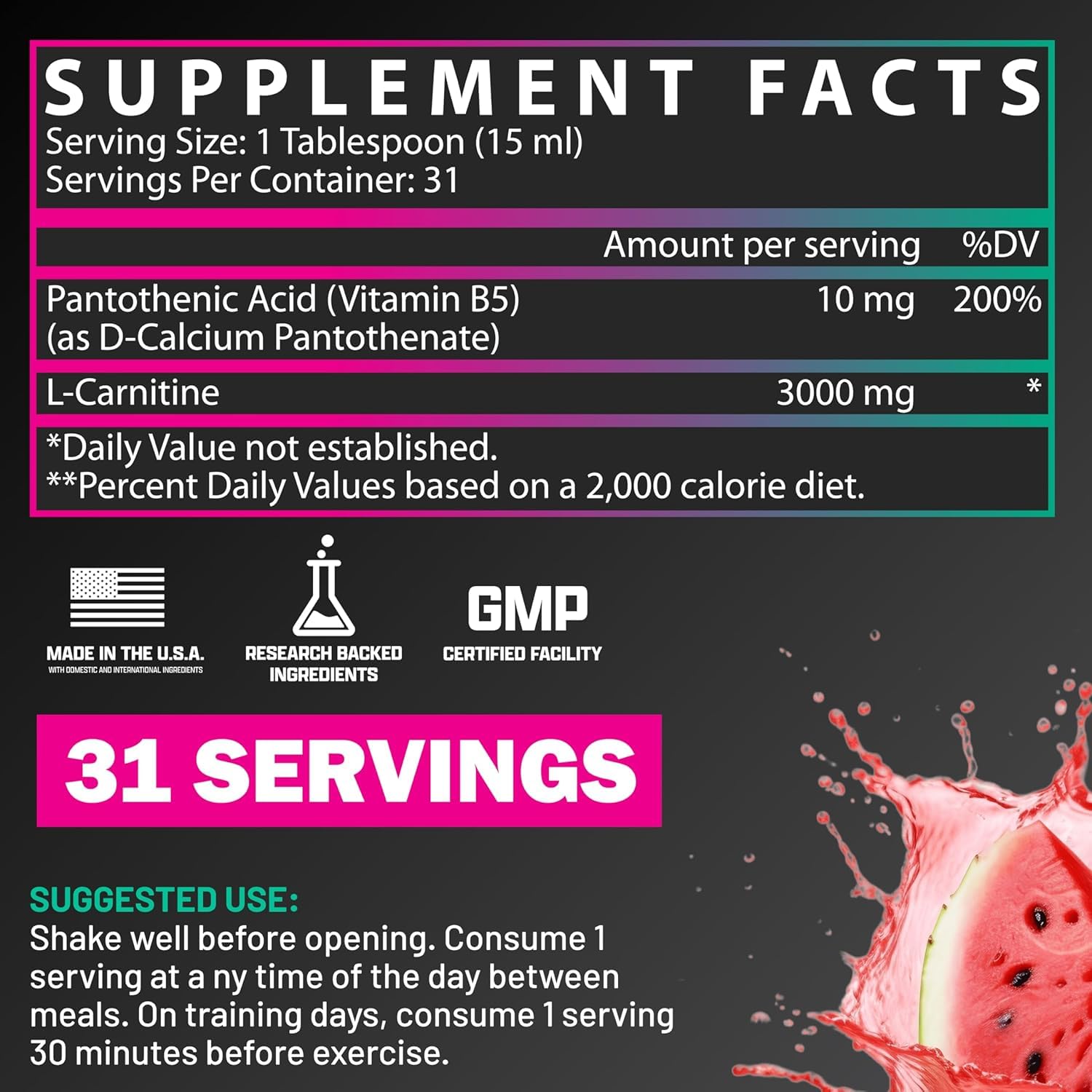 Nutrex L-Carnitine 3000 Liquid for Energy & Recovery

