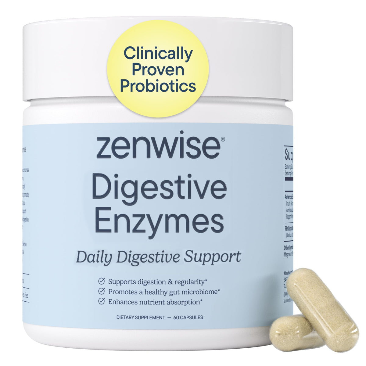 Zenwise Digestive Enzymes with Bromelain Papaya Probiotics