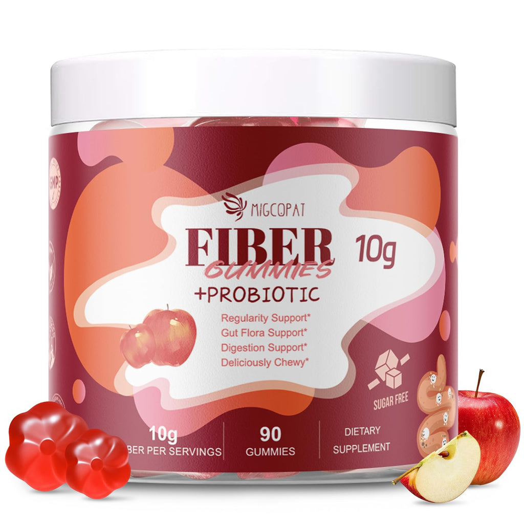 Migcopat Fiber Gummies with Probiotics | Digestive Health

