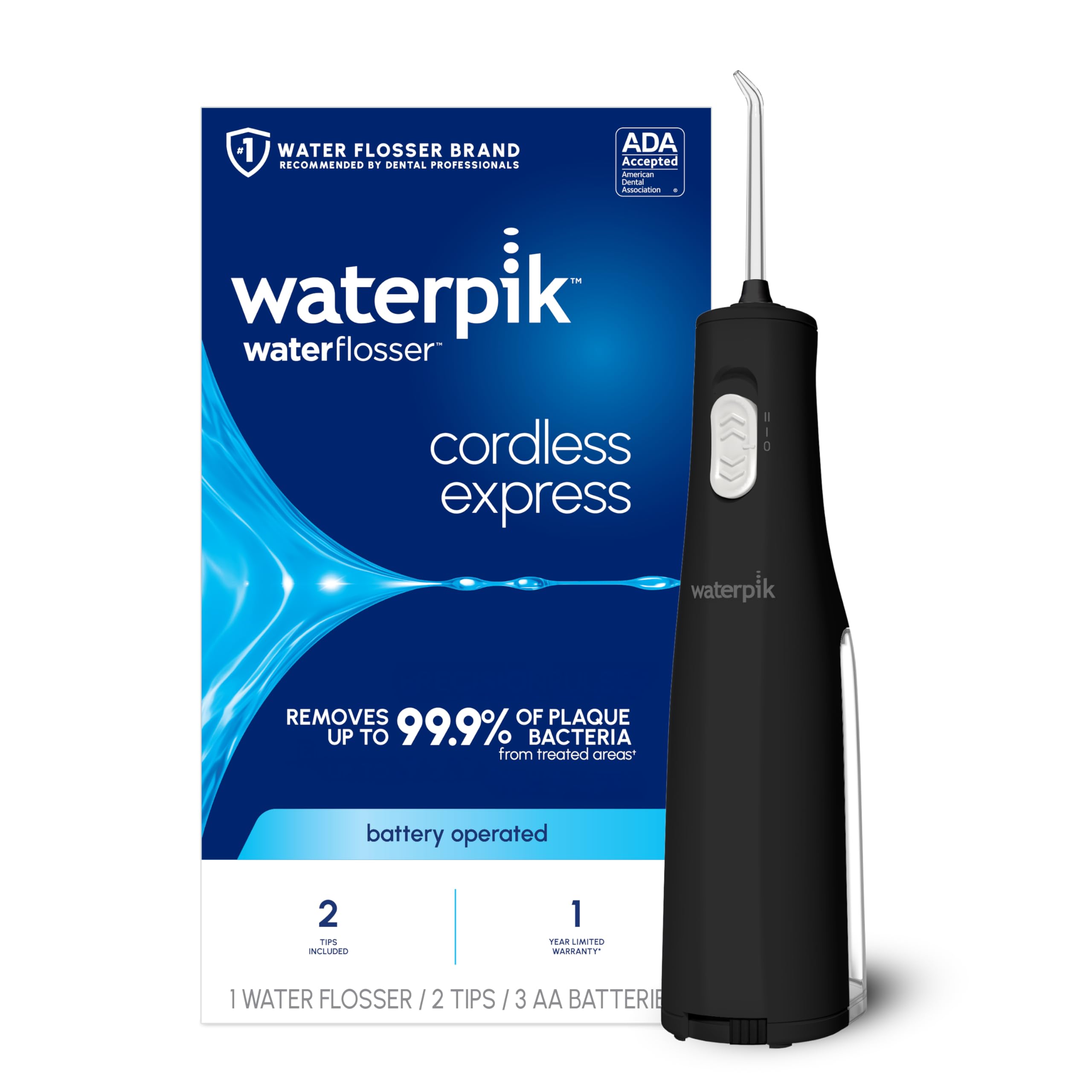 Waterpik Cordless Express Water Flosser WF-02 for Travel and Home