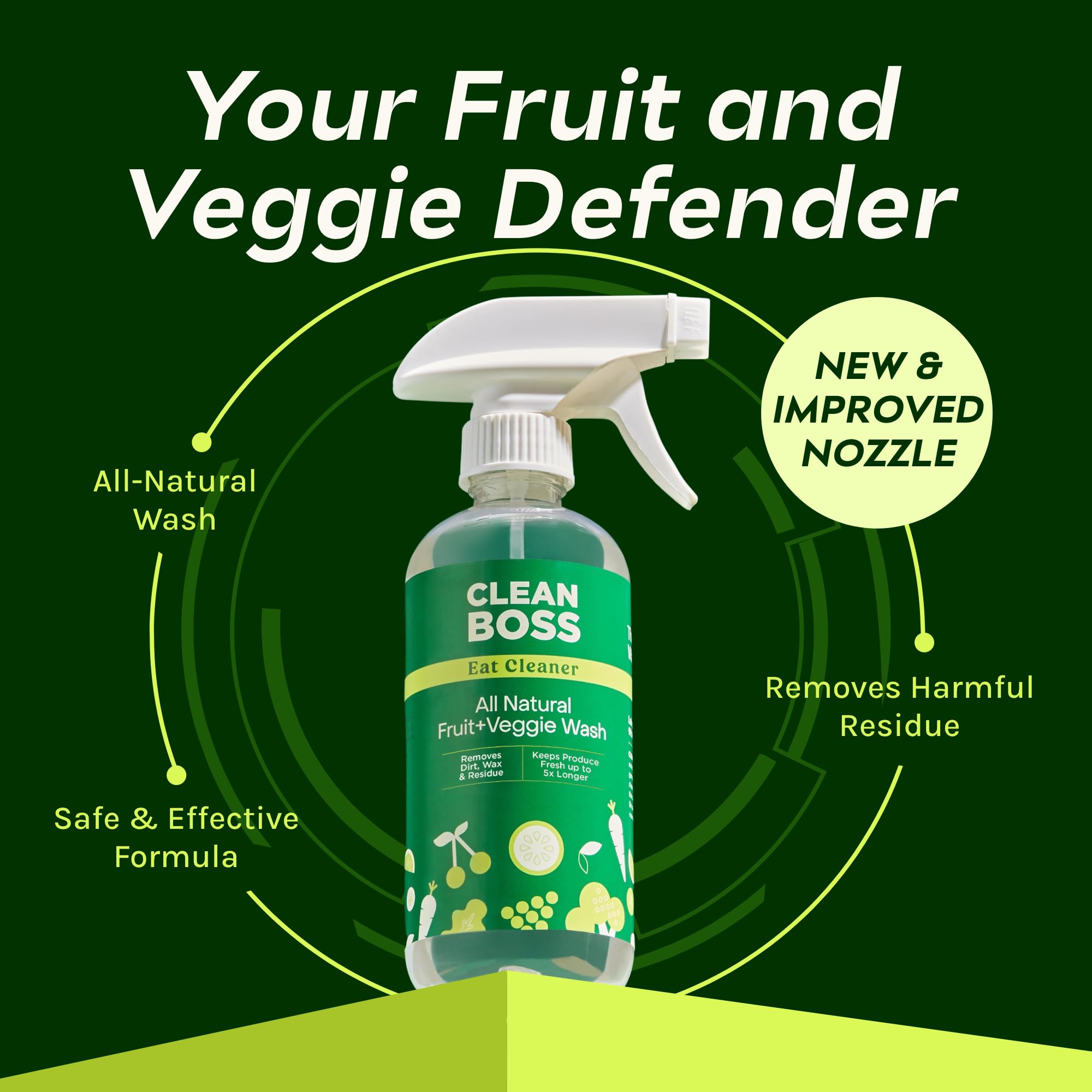 Eat Cleaner Fruit & Vegetable Wash by CleanBoss

