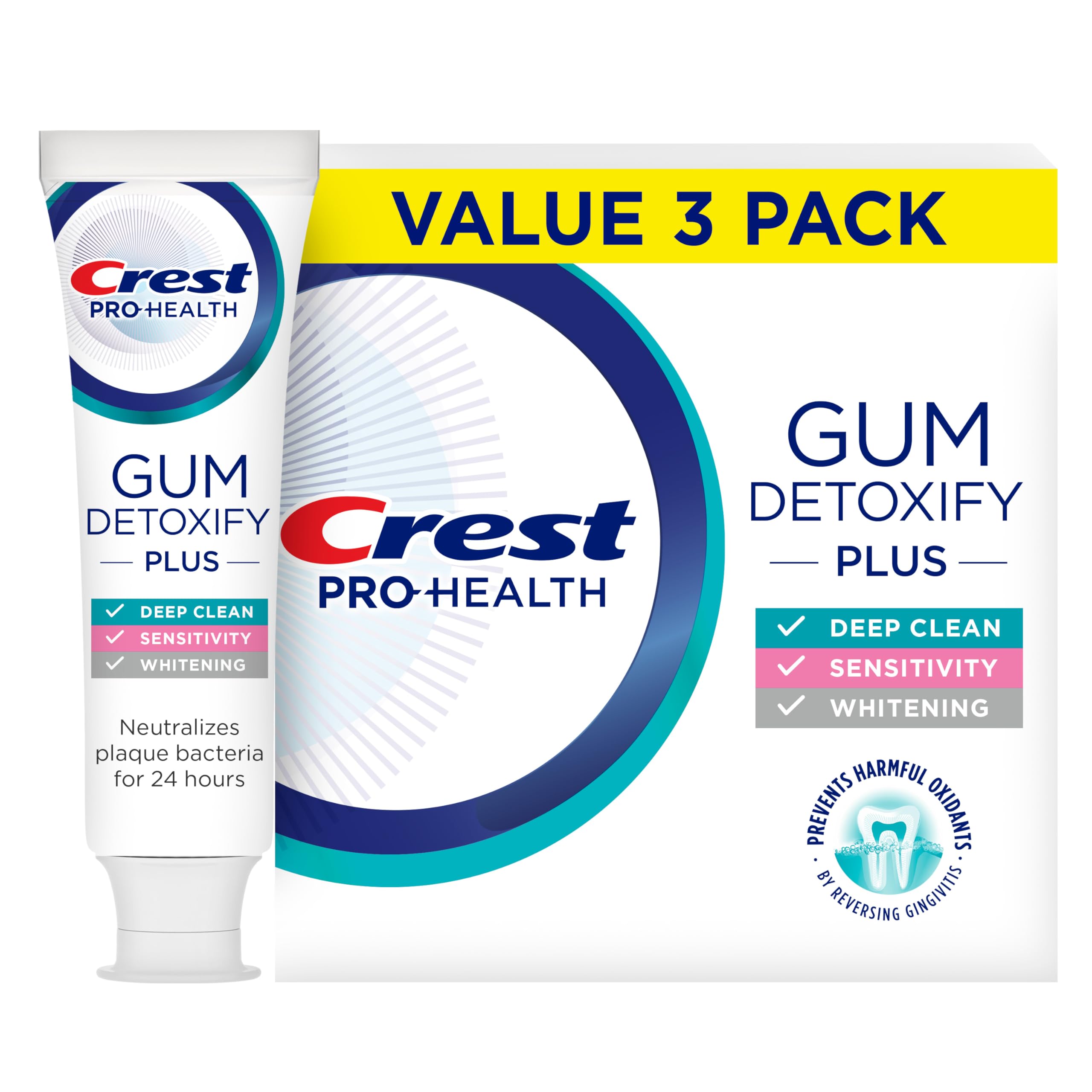 Toothpaste Crest Pro-Health Gum Detoxify Plus | Gum Health

