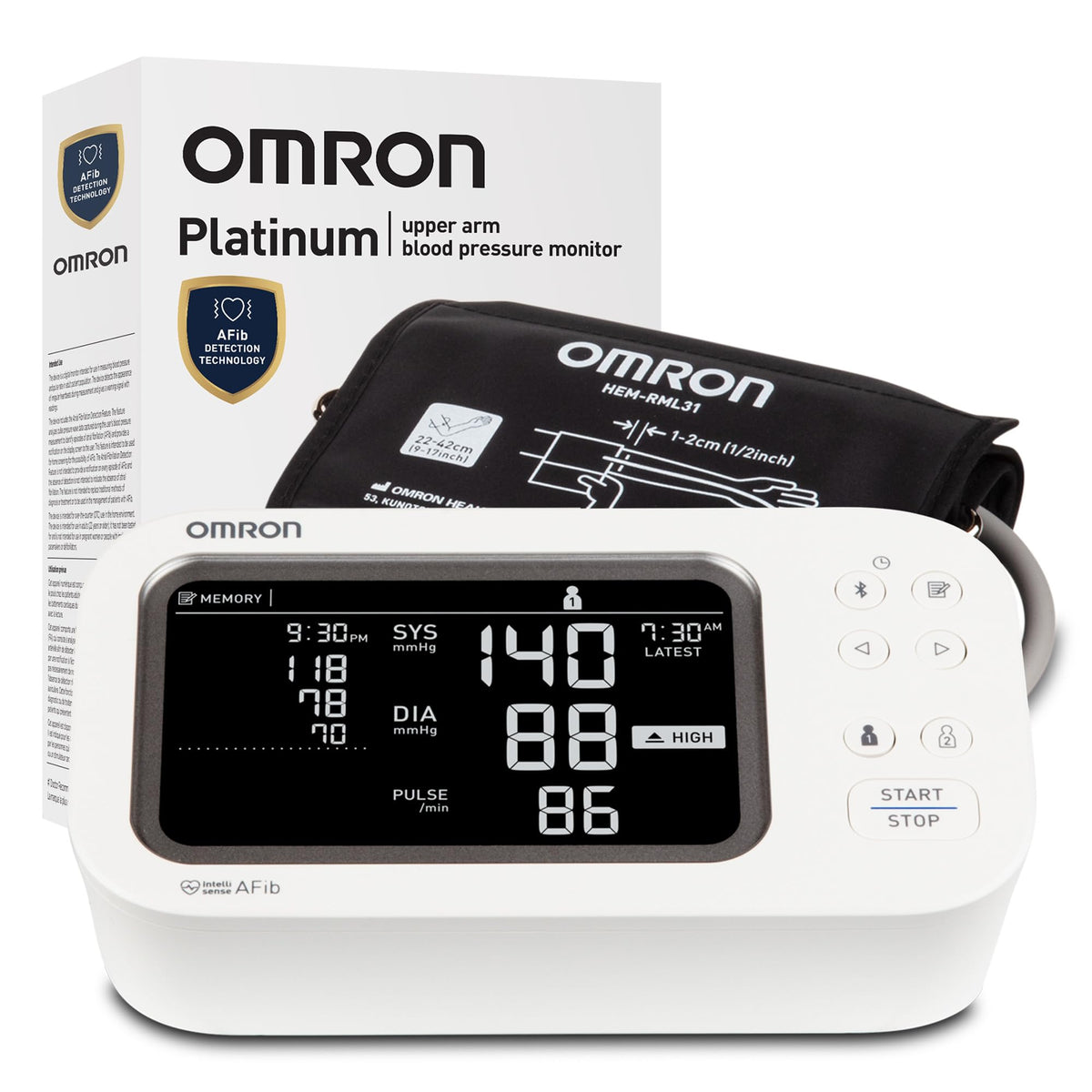 OMRON Platinum Upper Arm Blood Pressure Monitor, Home Use