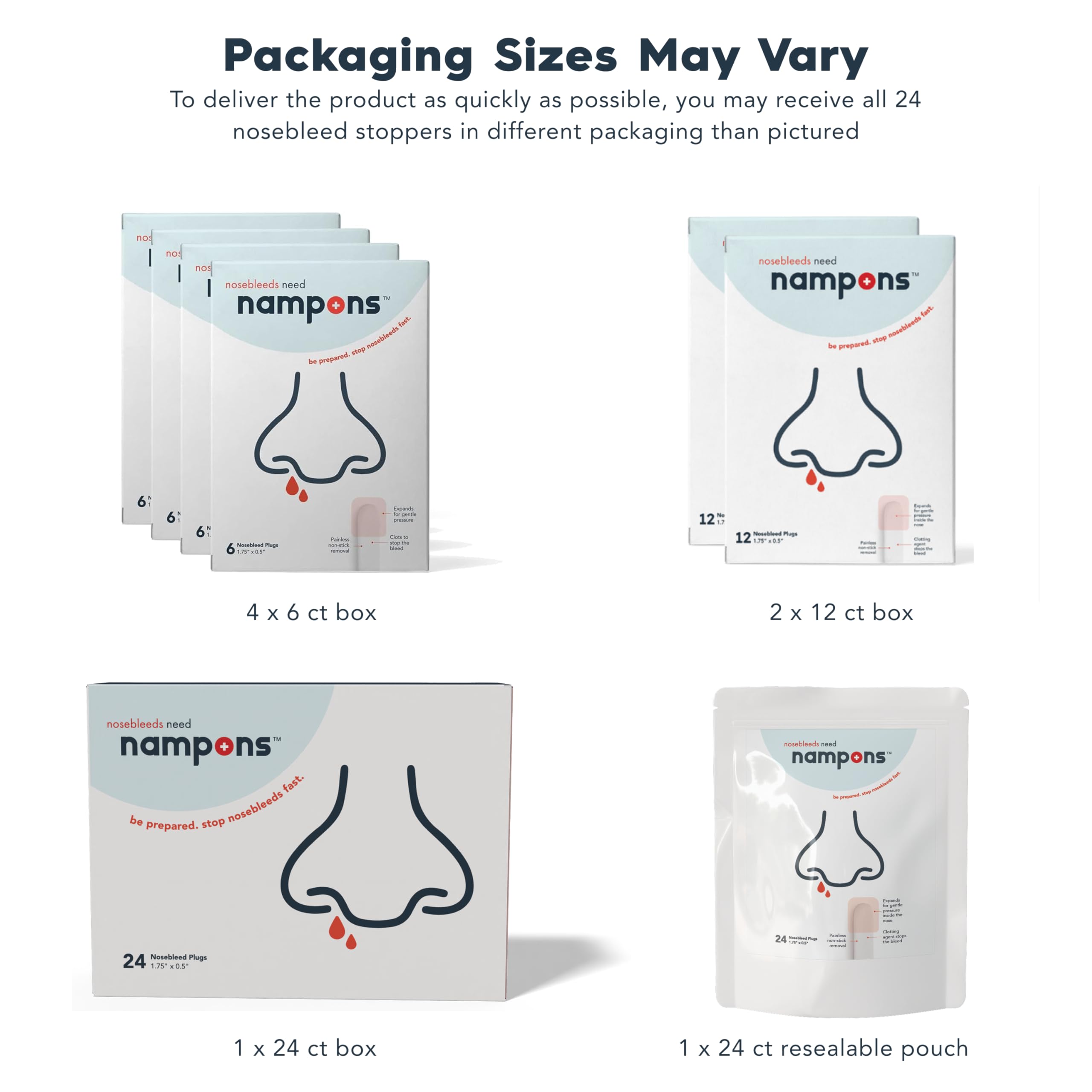Nampons Hemostatic Stoppers | Quick Care

