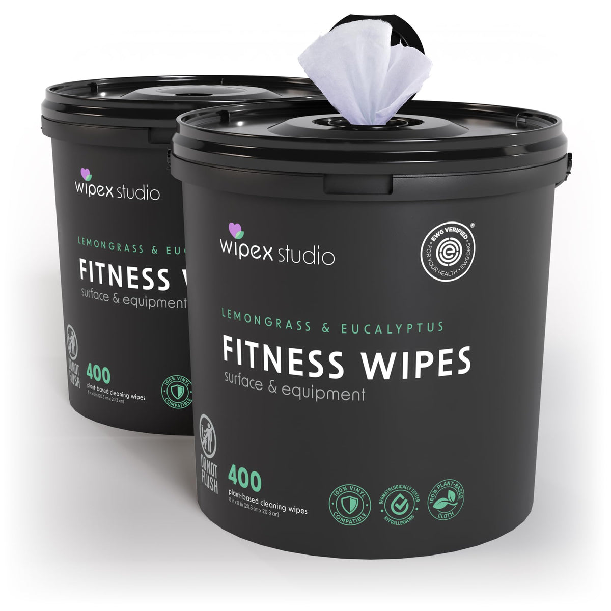 Wipex Yoga Mat Cleaner Wipes – Plant-Based Gym Cleaning Wipes