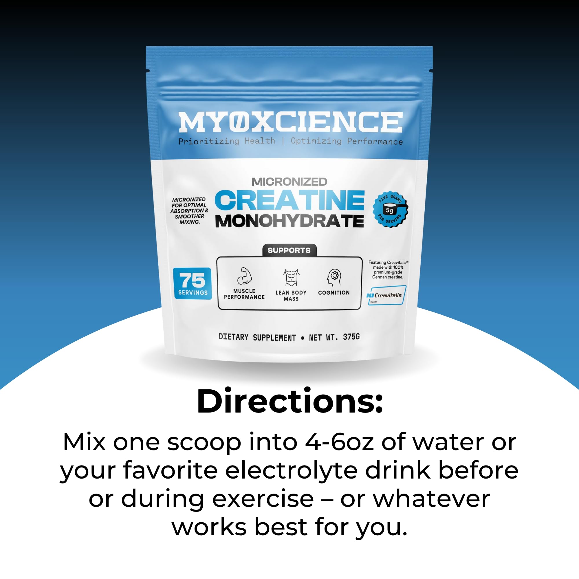 MYOXCIENCE Micronized Creavitalis Creatine Monohydrate

