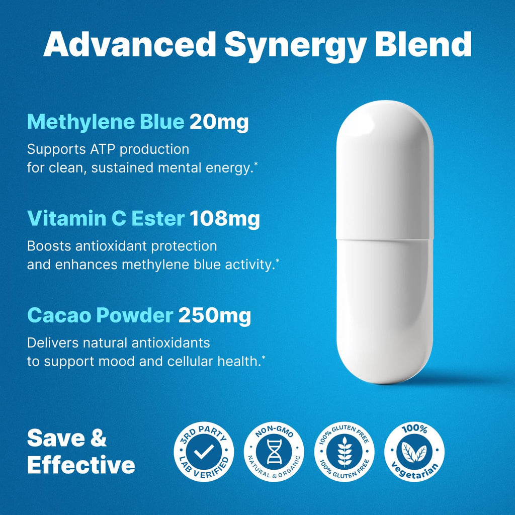 Methylene Blue Capsules | Pharmaceutical-Grade Memory & Focus

