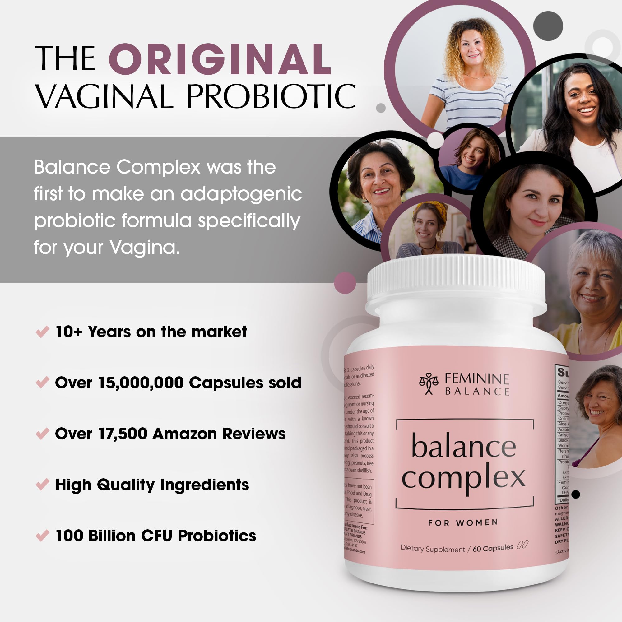 Vaginal Health Probiotic Balance Complex for Women

