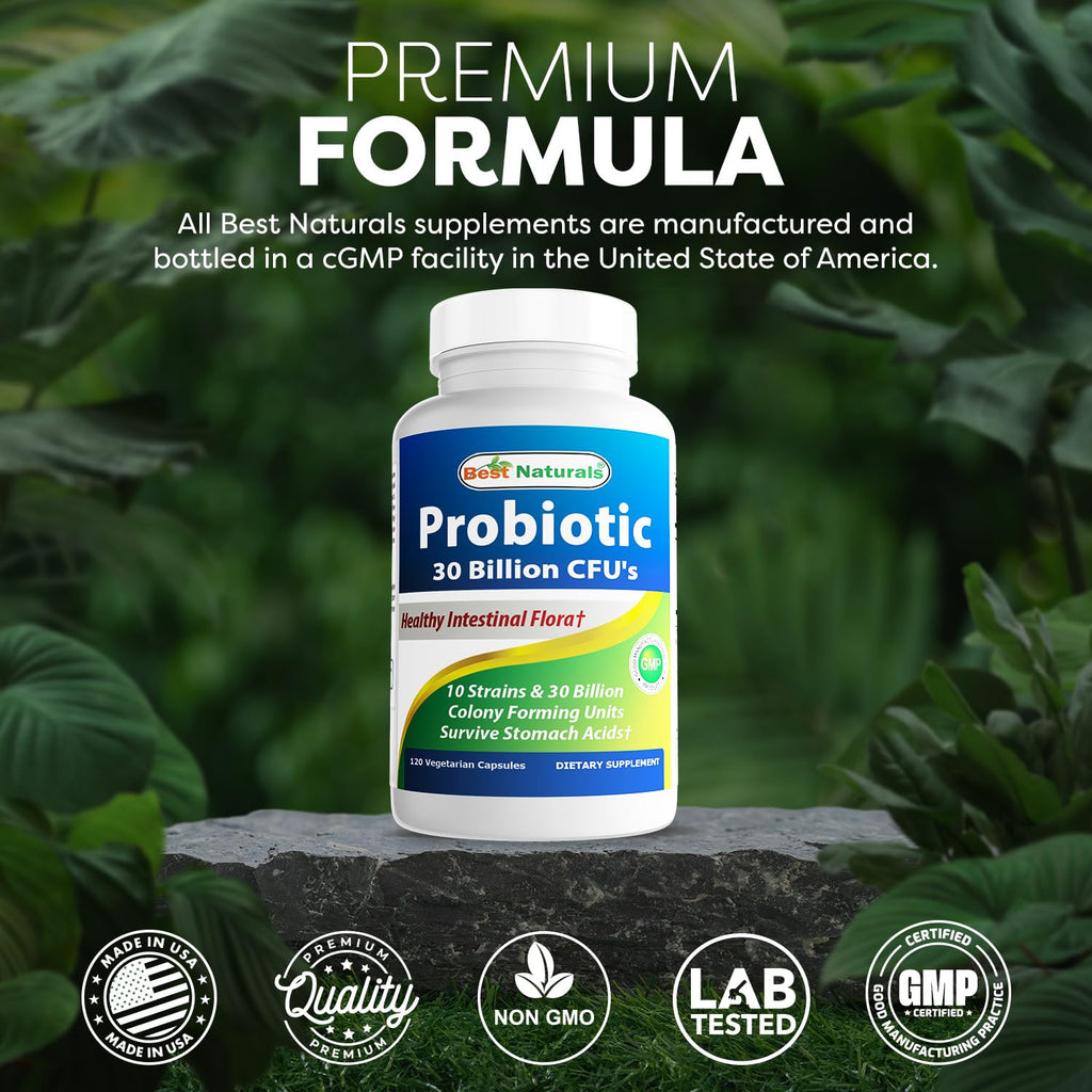 Best Naturals Probiotic 10 Strains 30B CFU - Vegetarian

