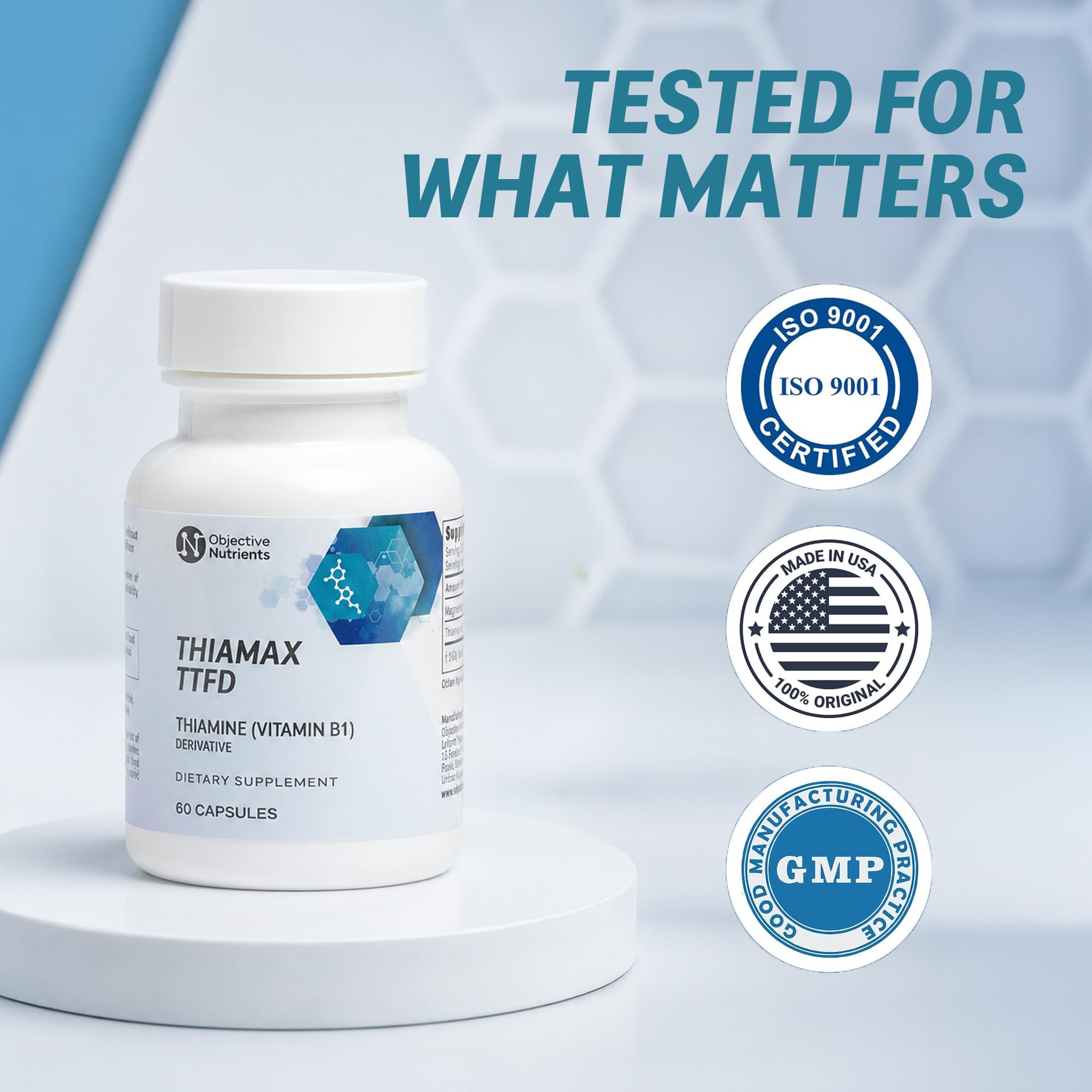 Objective Nutrients Thiamax Thiamine B1 for Energy & Focus

