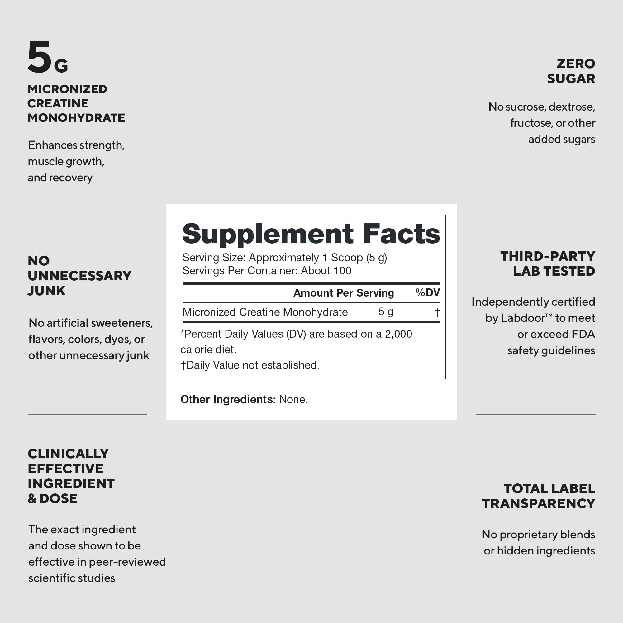 Legion Micronized Creatine Monohydrate for Muscle Gain


