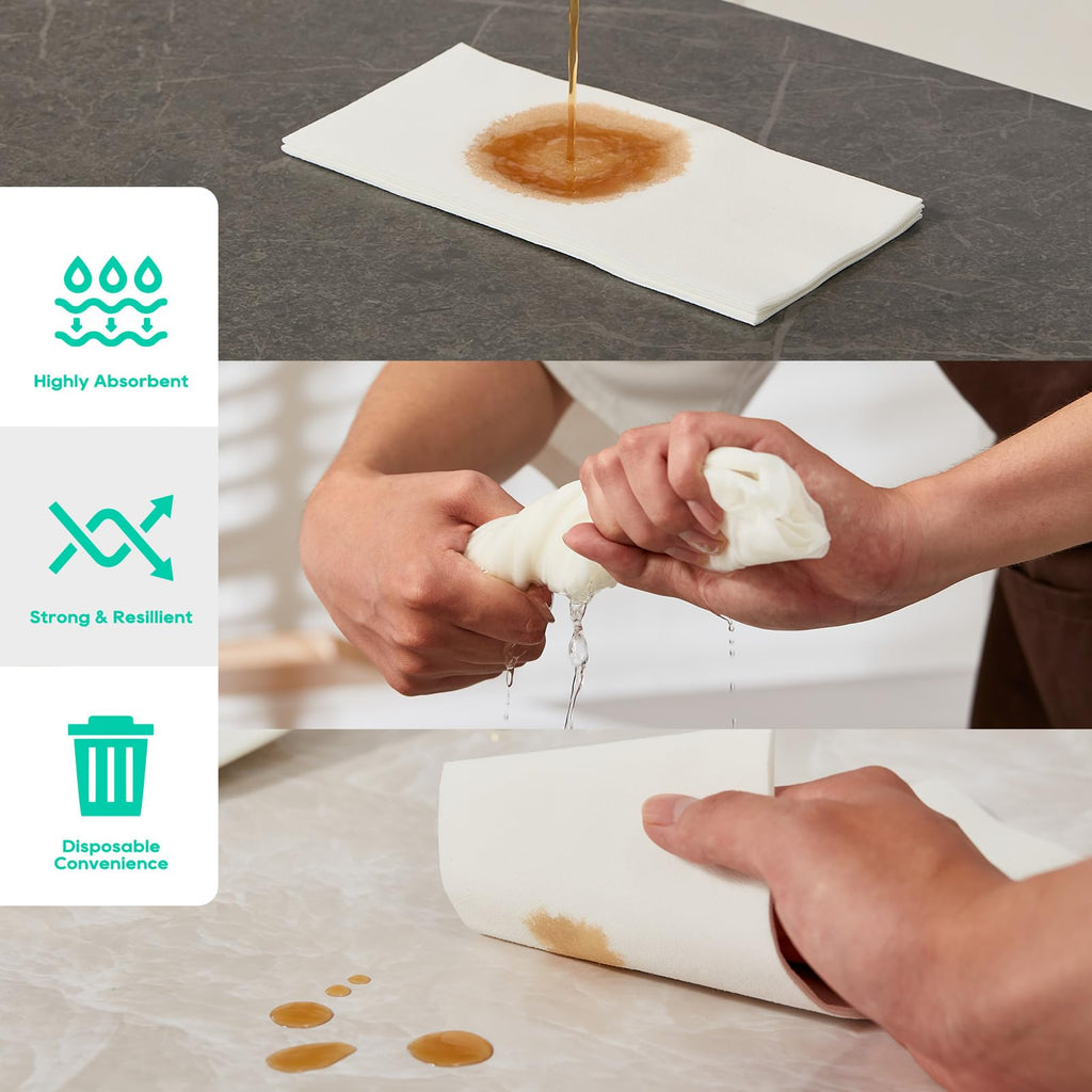 Disposable Hand Towels for Bathroom - Cloth-like and Soft

