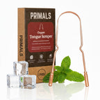 PRIMALS Copper Tongue Scraper for Fresher Breath and Oral Health