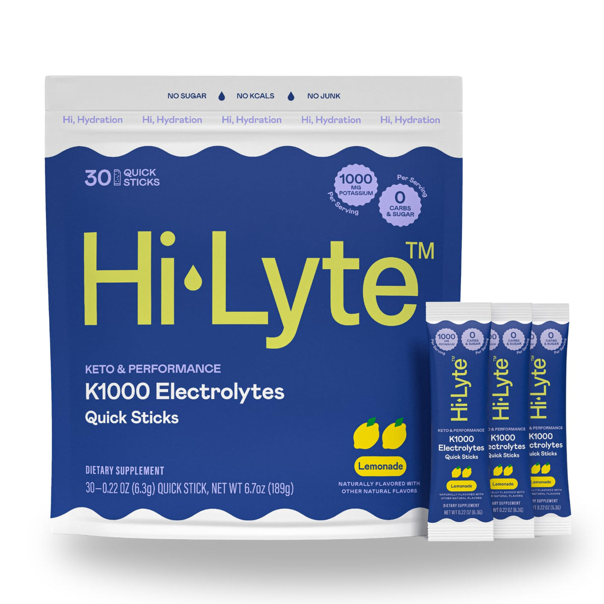 Hi-Lyte K1000 Electrolyte Powder Mix Zero Sugar