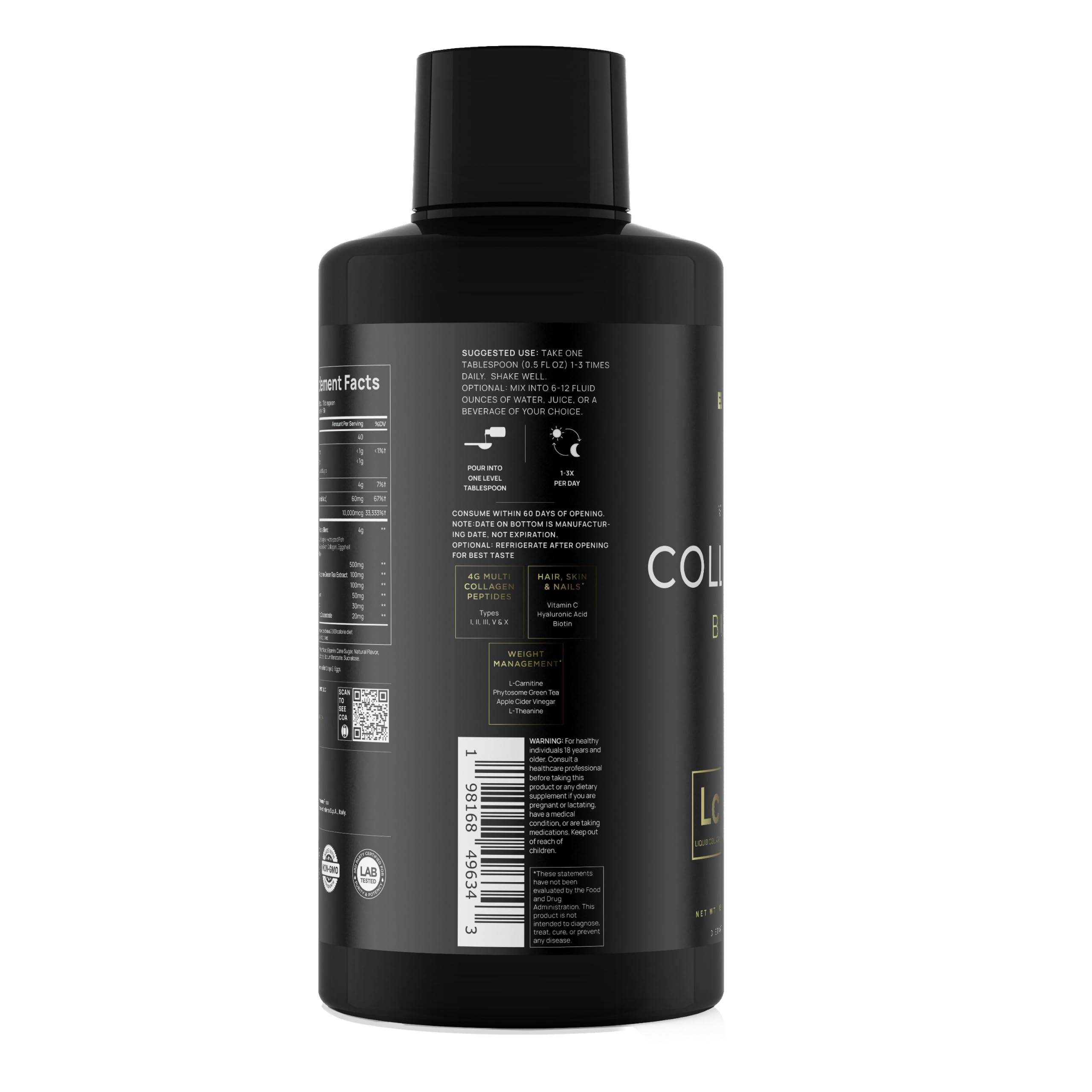 ELMNT Liquid Collagen Burn – Hair, Skin & Weight Support

